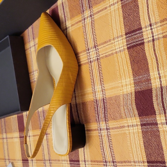 🆕️Theory Block heel Sling back shoes,lizard print,made in Italy - Picture 12 of 12